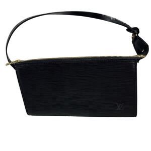 Louis Vuitton Black Epi Leather Pochette Accessoires Shoulder Bag
